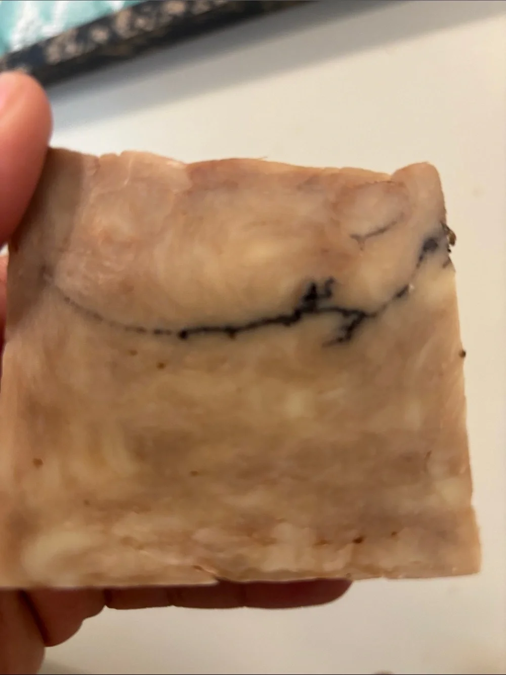 Handmade Gentle Soap Bar – Cream with Dark Swirl Hot fudge brownie with coffee